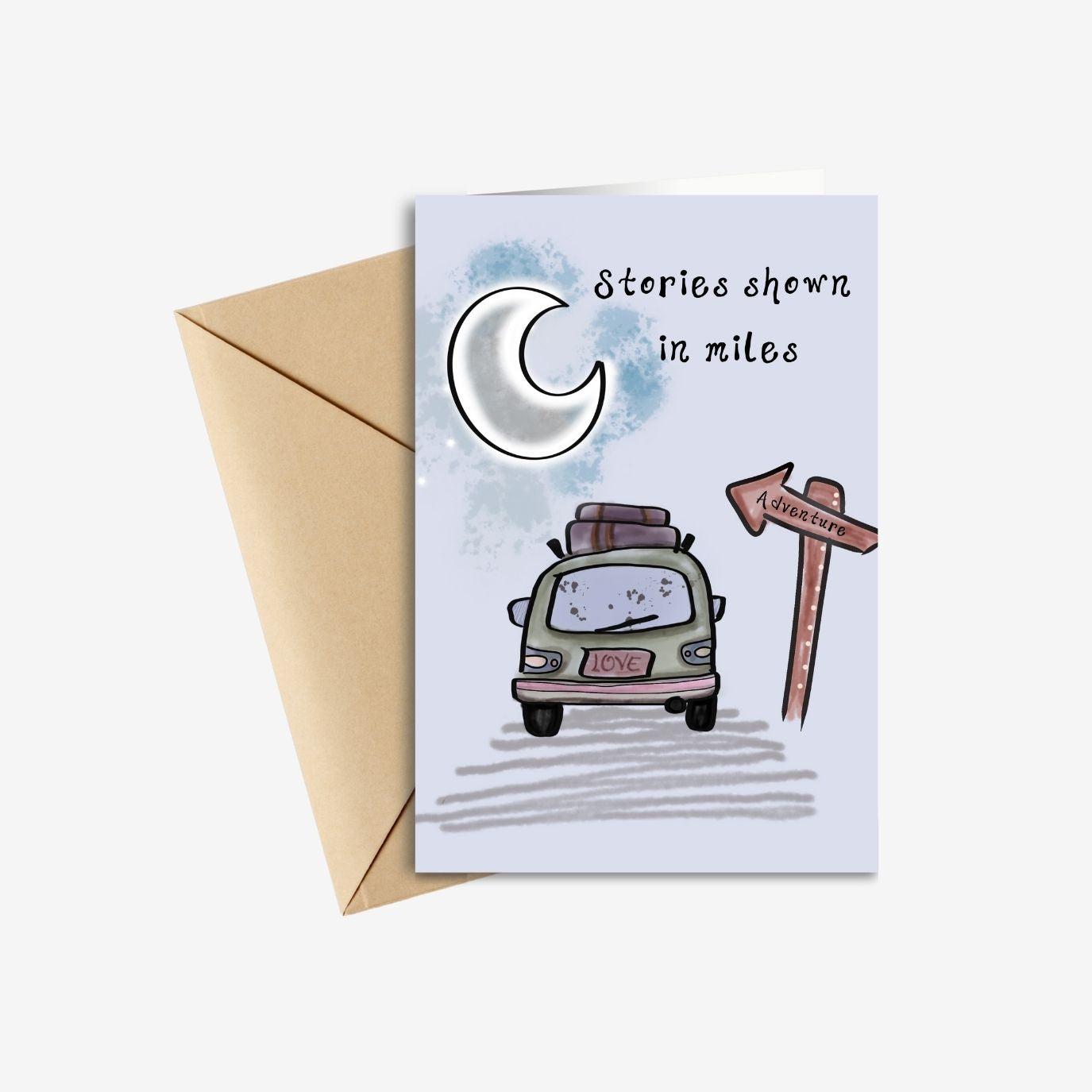 Adventure and travel Lovers - Handmade Greeting Card
