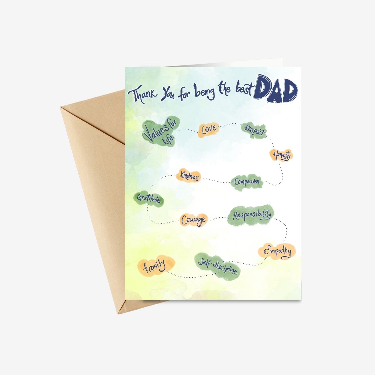 Thank you For Being the Best Dad - Life Values Greeting Card