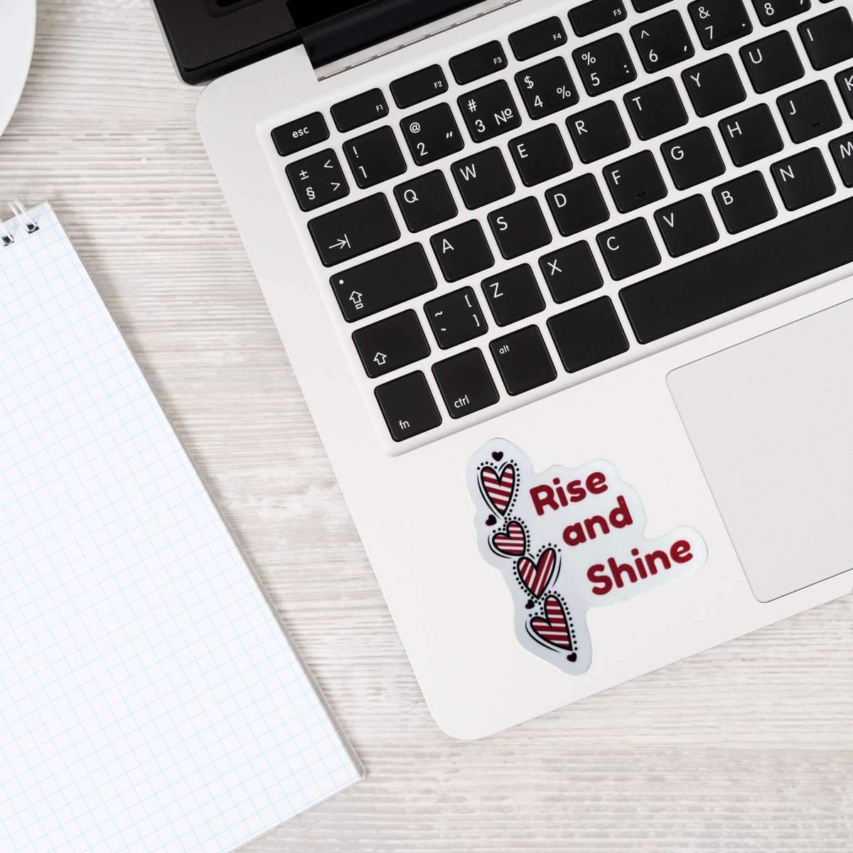 Rise and Shine Heart Vinyl Sticker | Motivational Morning Sticker