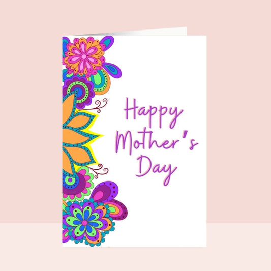 Colorful Happy Mother's Day Card