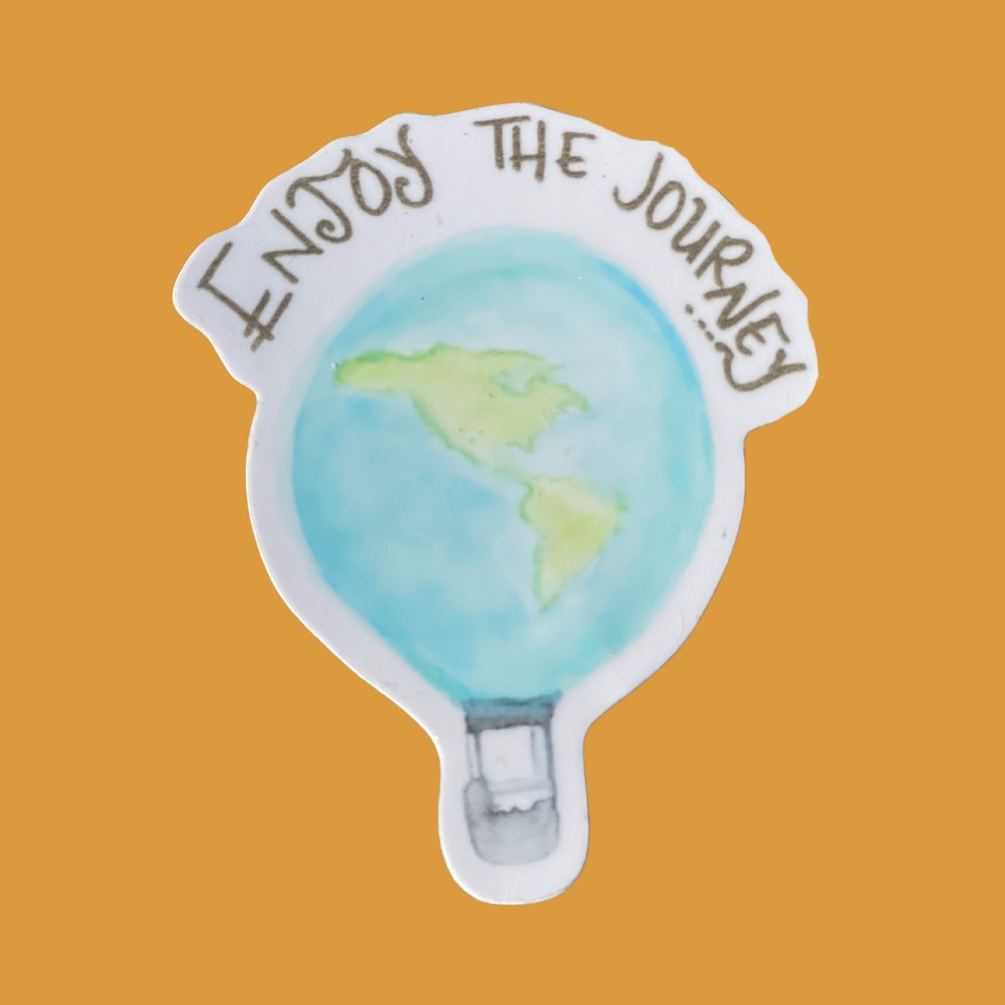 Enjoy the Journey Hot Air Balloon Vinyl Sticker | Inspirational Sticker