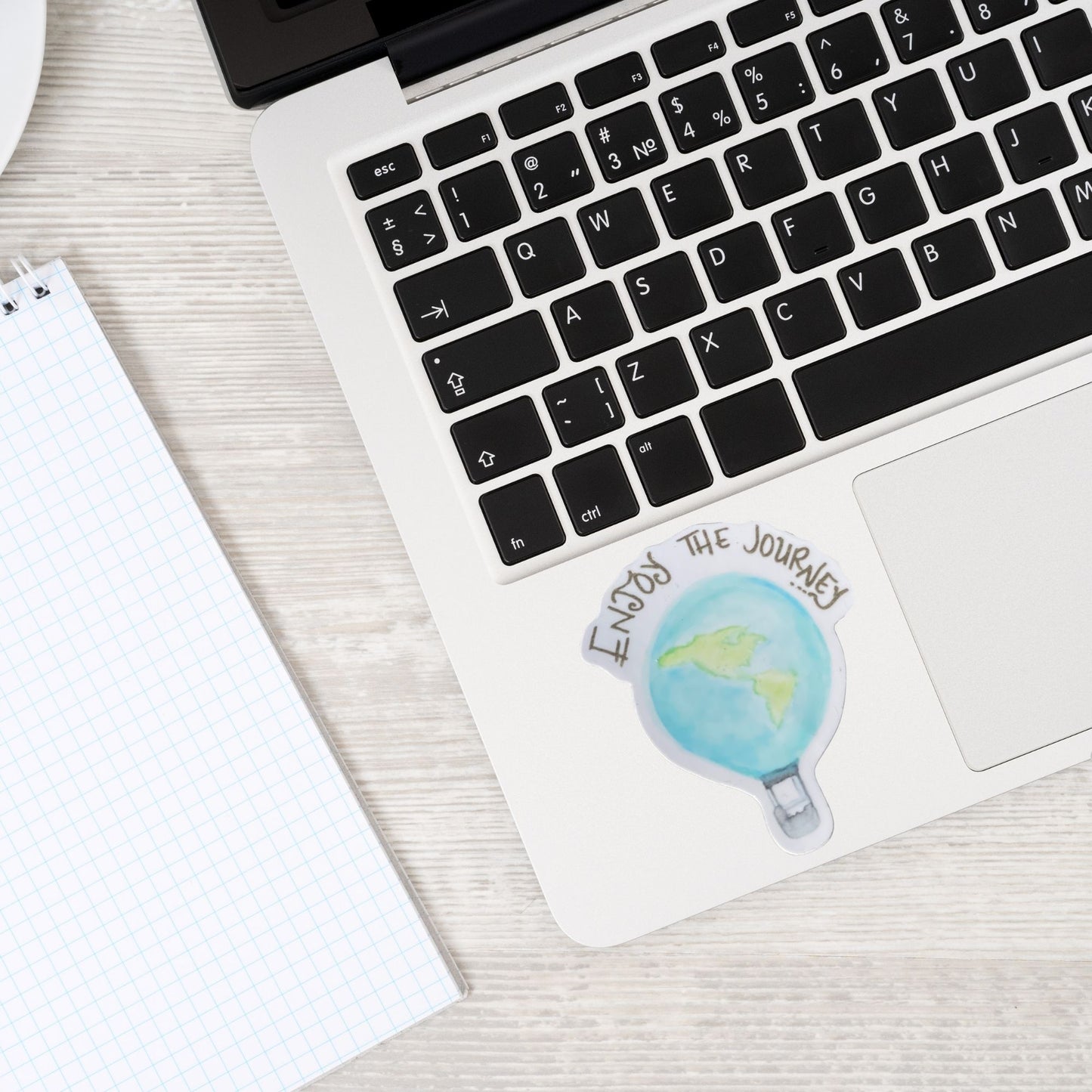 Enjoy the Journey Hot Air Balloon Vinyl Sticker | Inspirational Sticker
