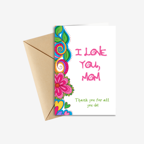 Happy Mother's Day - Thank You For All You Do Handmade Greeting Card