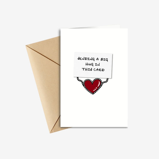 Sending a Hug In This Card- Hand-made Greeting Card