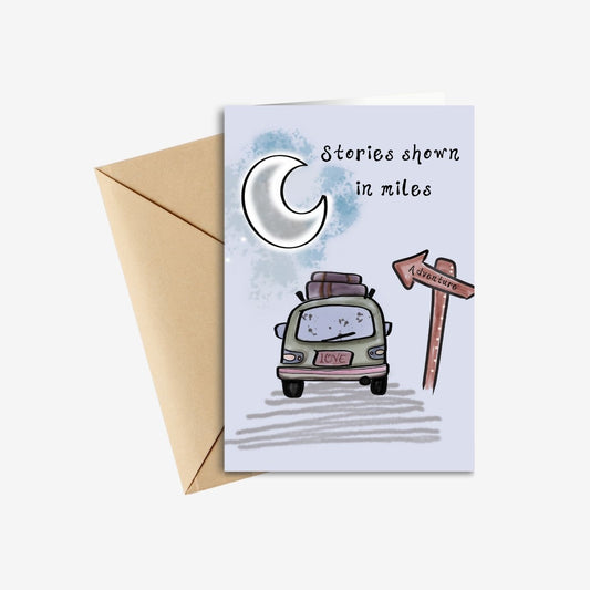 Adventure and travel Lovers - Handmade Greeting Card