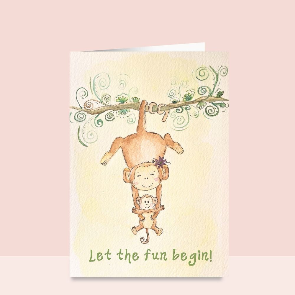Newborn Baby "Let The Adventure Begin" Greeting Card