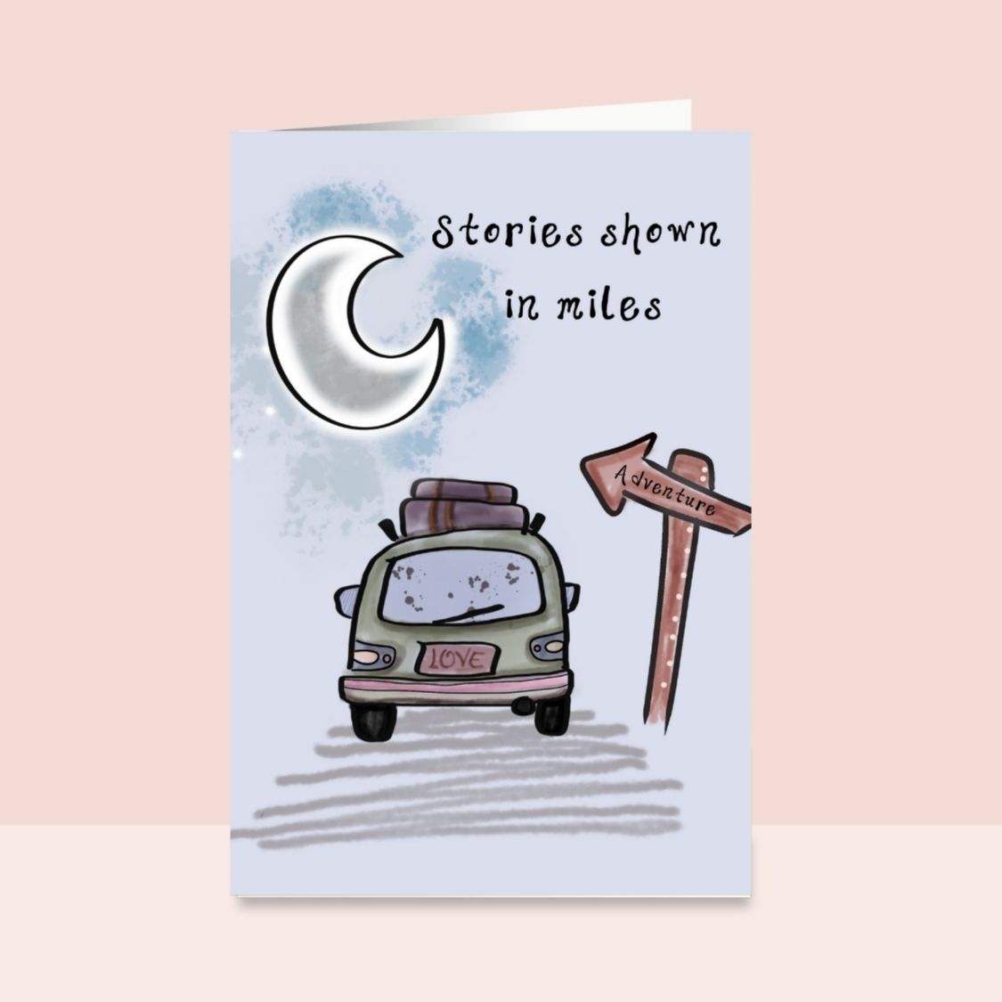 Adventure, road trip and travel Lovers - Hand Illustrated Greeting Card