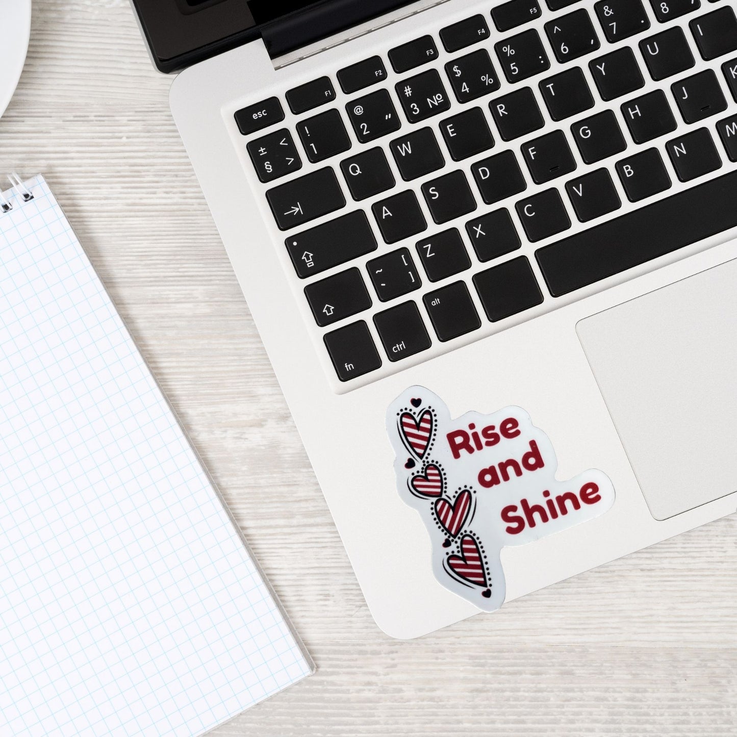 Rise and Shine Heart Vinyl Sticker | Motivational Morning Sticker