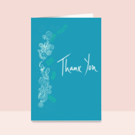 Thank You Card Hand Illustrated Gratitude Greeting Card