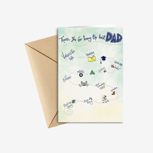 Happy Father's Day - Thanks For Being the Best Dad Greeting Card